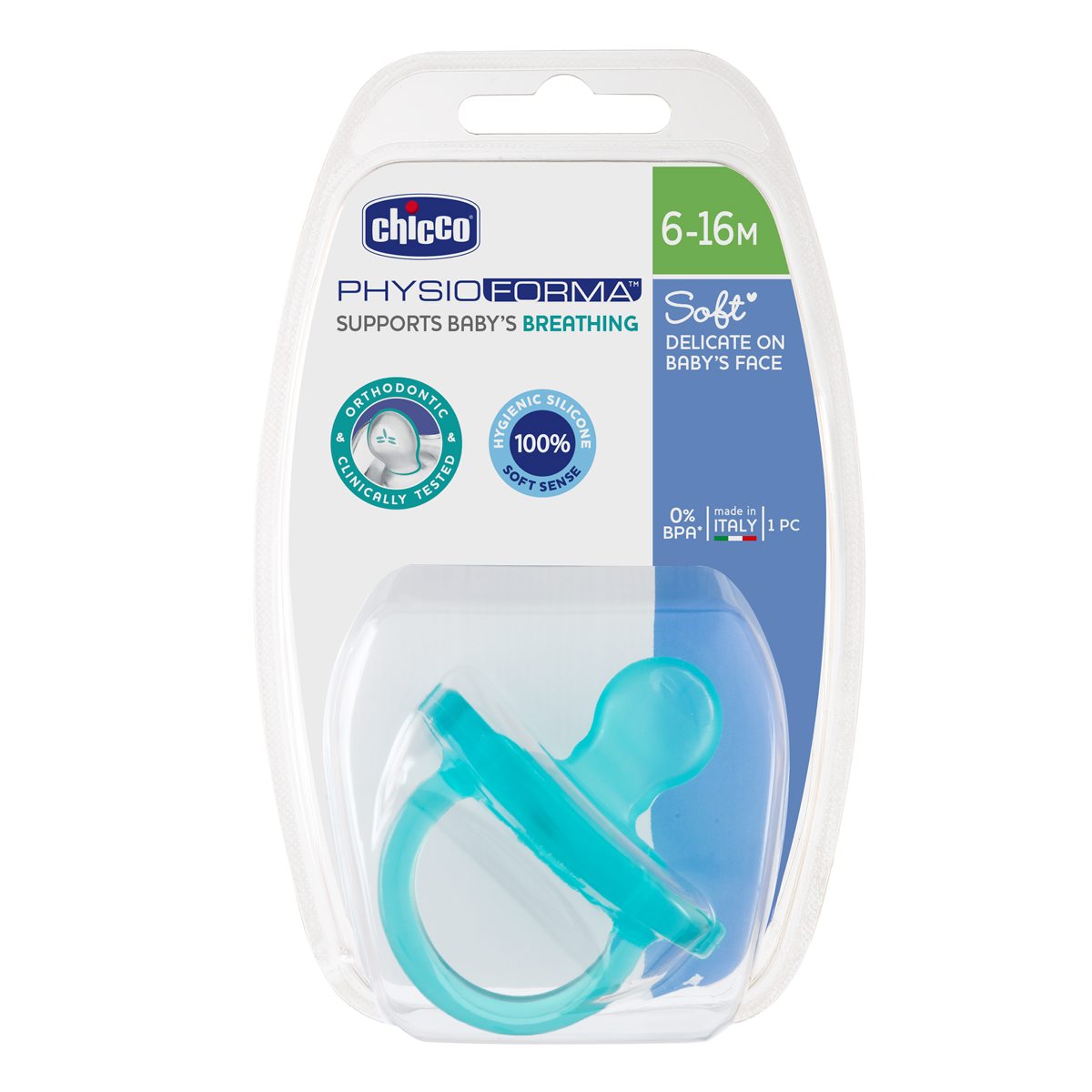 Soft Pacifier (6-16m) (Blue) (1 Pc)-Blue